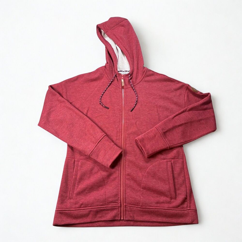 Alpine Design Hoodie Mens Medium Red Full Zip Hooded Sweatshirt Outdoor Casual